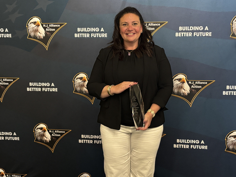 Aqua New Jersey President Natalie Chesko honored by New Jersey Alliance for Action.