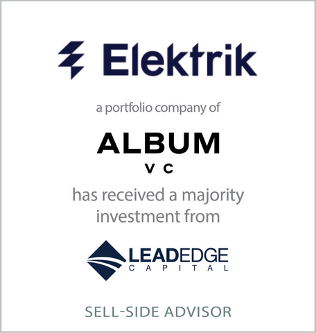 original D.A. Davidson & Co. today announced that it served as exclusive financial advisor to Elektrik, a portfolio company of Album VC, on its significant growth investment from Lead Edge Capital.