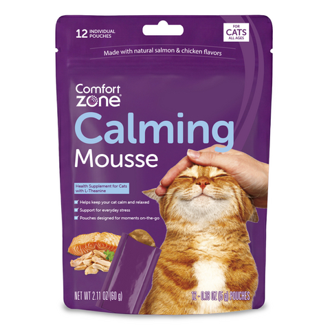 thumbnail New Comfort Zone Cat Calming Mousse is a lickable supplement that helps keep cats calm and relaxed during everyday and situational stress.