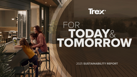 original Trex 2025 Sustainability Report Cover