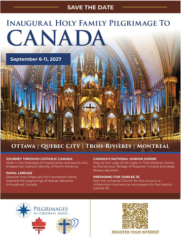 The Holy Family Pilgrimage Experience offers a six-day behind-the-scenes look at Canada’s rich Catholic legacy. Included are pilgrimages to basilicas devoted to the Blessed Mother in Ottawa and Quebec City, and the internationally renowned shrines of Sainte-Anne-de-Beaupré near Quebec City, Our Lady of the Cape in Trois-Rivières, and St. Joseph’s Oratory in Montreal. All of these historic churches are strewn along the famous St. Lawrence River and Rideau Canal waterways.