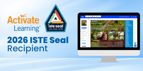original Activate Learning Digital Platform earned the ISTE Seal for high-quality education technology platforms.