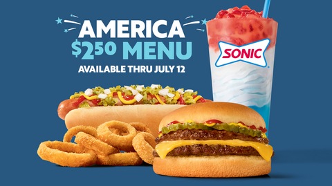 original SONIC Celebrates America’s 250th Birthday with the New America $2.50 Menu