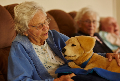 "Jennie" provides emotional support and comfort to seniors experiencing dementia or mild cognitive impairment, as well as individuals coping with anxiety, loneliness, autism, and PTSD. Exceptionally realistic and fully autonomous, Jennie mimics the movements and responses of an 8-10 week-old puppy, providing the companionship and health benefits of a live animal.