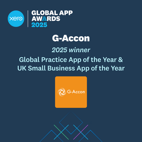 original G-Accon was named Global Practice App of the Year and UK Small Business App of the Year at the Xero Global App Awards 2025.