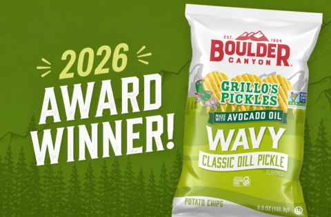 original Boulder Canyon’s Wavy Grillo’s Classic Dill Pickle Flavored Chips Selected as a Good Housekeeping 2026 Snack Awards Winner