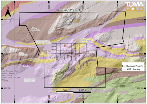 original Figure 1: AMT survey on the Berrigan Mine Project