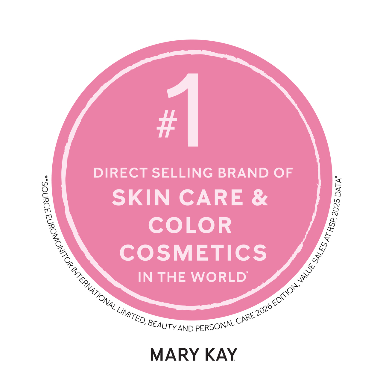 Mary Kay Inc., the iconic beauty and entrepreneurship company, for the fourth year in a row has been named the #1 Direct Selling Brand of Skin Care and Color Cosmetics in the World by Euromonitor International. (Image Credit: Mary Kay Inc.)