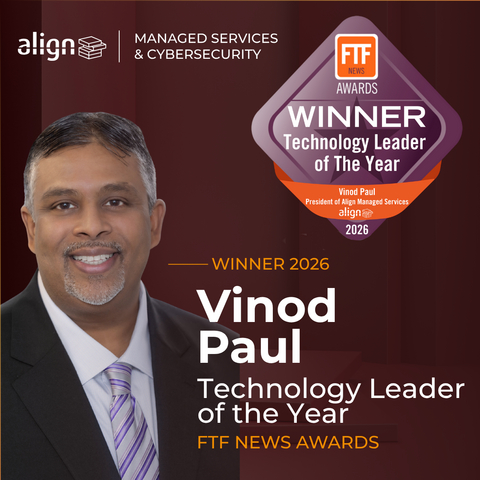 original Vinod Paul, President of Align Managed Services, recognized for driving innovation and advancing technology in the financial services industry.
