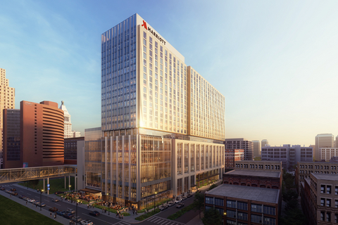 Rendering: Cincinnati Downtown Marriott hotel