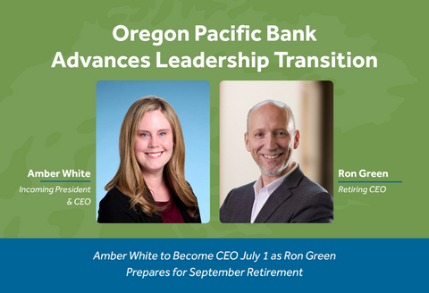 Amber White to become CEO July 1 as Ron Green prepares for September retirement.
