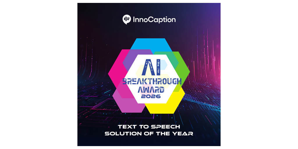 InnoCaption Recognized for Artificial Intelligence Innovation in