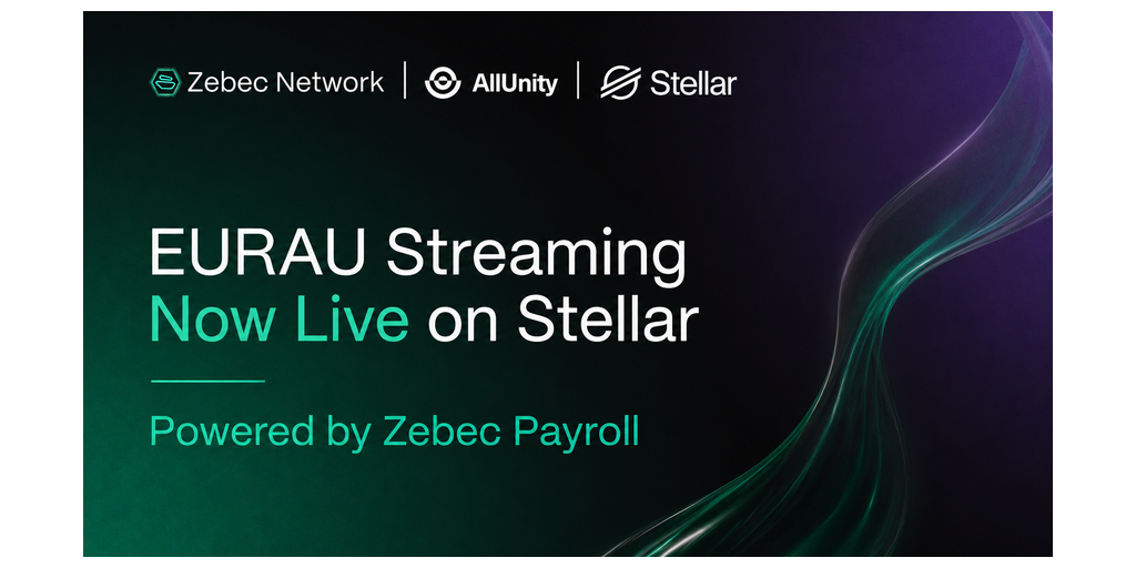  AllUnity e Zebec implementano su Stellar le soluzioni di benefit per i dipendenti e pagamenti aziendali basate su EURAU
