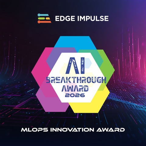 Edge Impulse Wins “MLOps Innovation Award” in 2026 Artificial Intelligence Breakthrough Awards Program