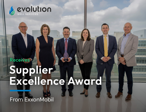 Evolution honored with the prestigious Supplier Excellence Award from ExxonMobil.