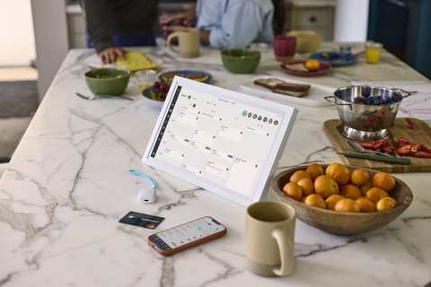 Greenlight product suite highlighting the Family Hub 15”, Safety Device, and Debit Card
