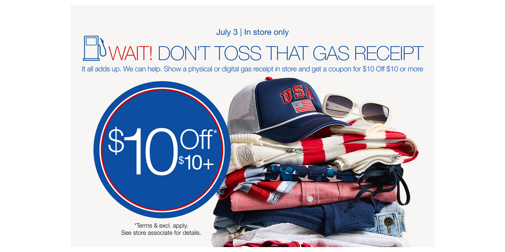JCPenney Turns Gas Receipts Into Savings for Families Ahead of Fourth of July We...