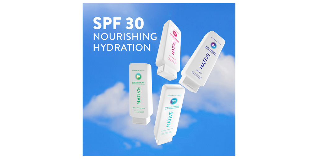 Native Launches Upgraded Mineral Sun Care, Designed for Lightweight Broad-Spectr...