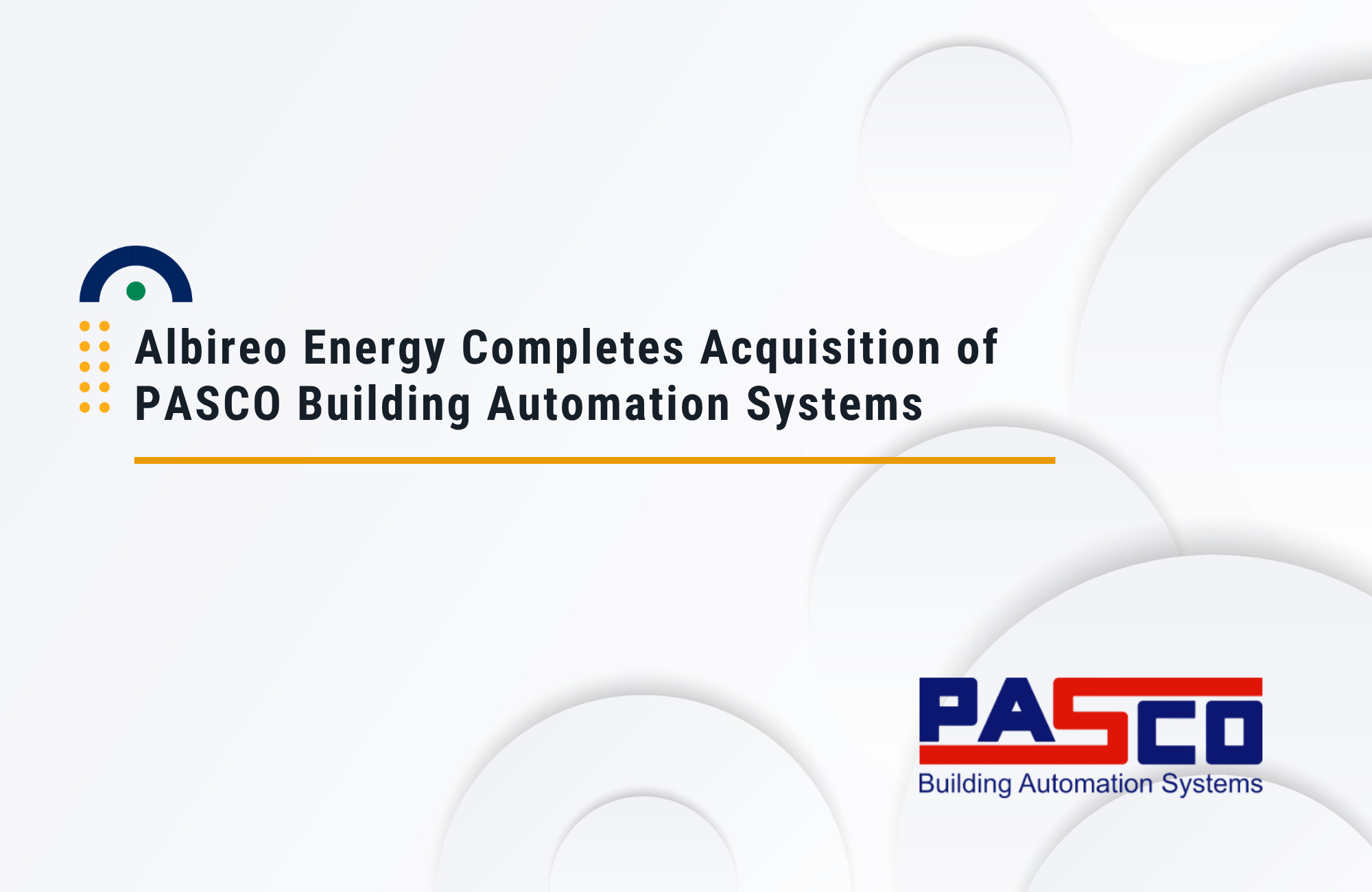 Albireo Energy Completes Acquisition of PASCO Building Automation ...