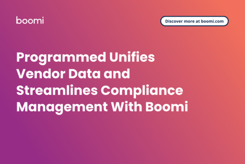 original Programmed攜手Boomi統一廠商資料並簡化法遵管理