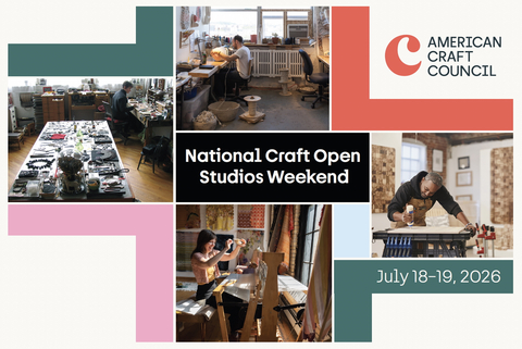 original Mark your calendar for the American Craft Council's free National Craft Open Studios Weekend, July 18 and 19, 2026,