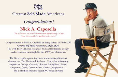 original Nick A. Caporella Named to Forbes 250 Greatest Self-Made Americans list for 2026