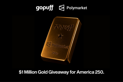 To celebrate the nation's 250th birthday, Gopuff and Polymarket are giving away 250 gold bars, worth a total of $1 million.