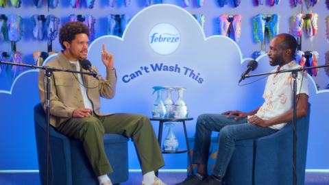 original Trevor Noah films Febreze campaign content for What Now? with Trevor Noah inside an MLS boot room, helping bring Febreze’s new “Can’t Wash This” campaign to life by spotlighting how Febreze Fabric fights odors on soccer gear and soft surfaces that can’t always be tossed in the wash.