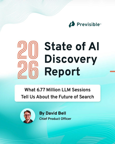 original Previsible, the AI Discovery Agency for enterprise GEO visibility, tracked 6.77M LLM sessions across 166 sites over 19 months and shared which AI surfaces marketers should prioritize for brand and product visibility. Its 2026 State of AI Discovery report is authored by David Bell, Chief Product Officer and Co-Founder of Previsible, and includes data from SaaS, e-commerce, finance, legal, health, insurance, education, and publishing industry websites. Key findings include implications for which AI surfaces to prioritize, including industry variances, and specific actions teams should take over the next 12 months to improve AI citations and visibility. Previsible is the GEO agency of record for many of the largest websites in the world with flexible solutions including GEO, SEO, Content Marketing, Link Building, Digital PR, and Website Migrations, and offers service plans for mid-market and enterprise B2B and B2C teams. To book a consultation, visit: https://previsible.com/contact/