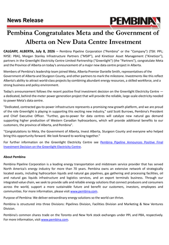 original Pembina Congratulates Meta and the Government of Alberta on New Data Centre Investment
