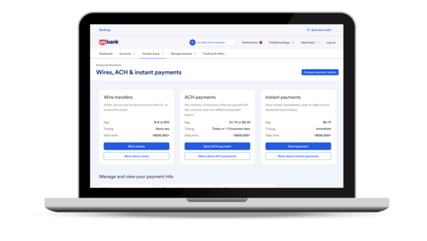 original Enhanced Payments brings advanced money movement capabilities into the existing digital banking experience at U.S. Bank, helping businesses save time and reduce costs.