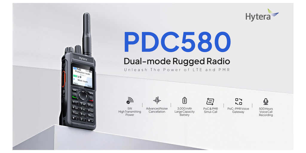  Hytera presenta PDC580, una radio robusta a doppia modalità per supportare la comunicazione ininterrotta nelle operazioni critiche