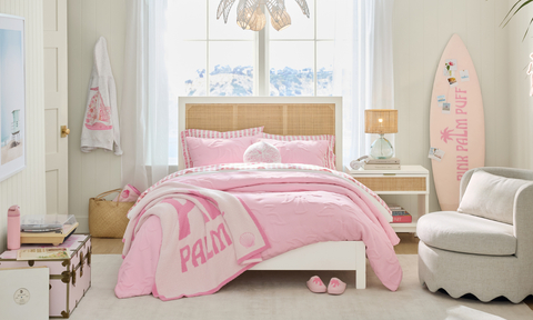original Pink Palm Puff x Pottery Barn Teen