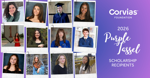 original Corvias Foundation has awarded a Purple Tassel Scholarship to 14 military-connected students. Not pictured: Daley Ottersbach, Ricki Walker