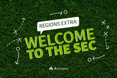 Regions Bank is launching“Regions Extra: Welcome to the SEC,” a new video podcast series featuring exclusive interviews with four newly hired Southeastern Conference (SEC) head football coaches. Regions Bank is the official bank of the SEC.