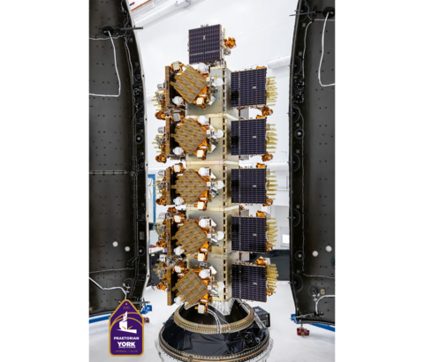 21 York-built satellites launched July 16 from Space Launch Complex 4 East at Vandenberg Space Force Base aboard a dedicated Falcon 9 in support of the Space Development Agency’s (SDA) Proliferated Warfighter Space Architecture (PWSA) Tranche 1 Transport Layer (T1TL) mission.
