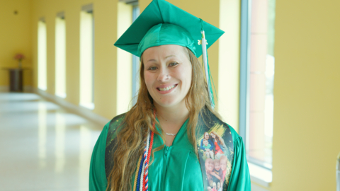 original Brittany Mills is the first graduate of The Excel Center in Roanoke, Virginia, the state's first adult high school.