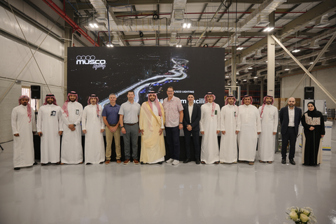 original United States, Middle East, and China members of the Musco team at the Saudi Arabia facility opening.
