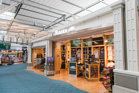 original New Roots store at YVR, U.S. Terminal, Gate E88