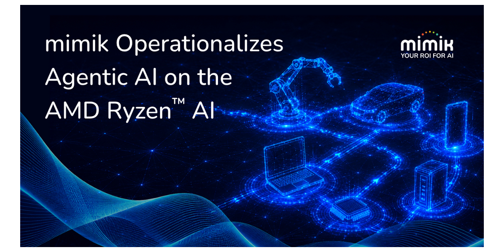  mimik rende operativa l’IA agentica sulla serie AMD Ryzen™ AI Embedded X100