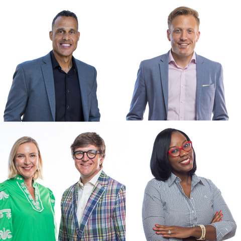 (Top L-R) John Clidy, Head of Divisions; and Sean Hostert, Head of Commercial Operations and Strategy (Bottom L-R) Lesley Peters and Andy Peters, Co-Heads of U.S. Growth & Attraction; and Gabby Maddox Davis, Head of Digital & Social for Growth & Attraction
