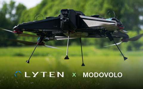 Modovolo drone made with Lyten's PA1205 ultra-high strength, lighter-weight nylon-based filament that outperforms carbon fiber-based alternatives in X-Y axis tensile strength (+100%), Z axis tensile strength (+40%), and impact resistance (+50%). PA1205 also delivers improved temperature performance and faster print speeds, with minimal warping and without sacrificing dimensional accuracy.