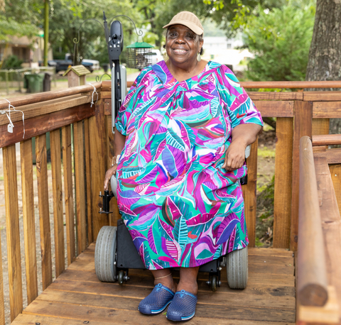 A Hattiesburg, Mississippi, homeowner now has access to her front porch and door through an FHLB Dallas SNAP grant, provided through Grand Bank, that funded a wheelchair ramp and essential repairs, helping her maintain her independence.