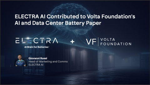 Contribution by ELECTRA AI’s Head of Marketing, Giovanni Rossi, to the Volta Foundation’s AI & Data Center Battery Report