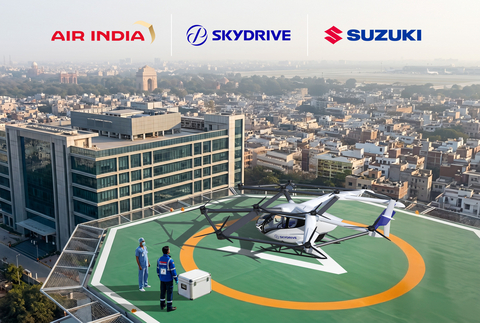 thumbnail Representative image rendering of medical air logistics utilizing eVTOL aircraft in India