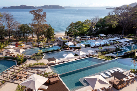 Waldorf Astoria Costa Rica Punta Cacique features cascading pools overlooking Playa Penca