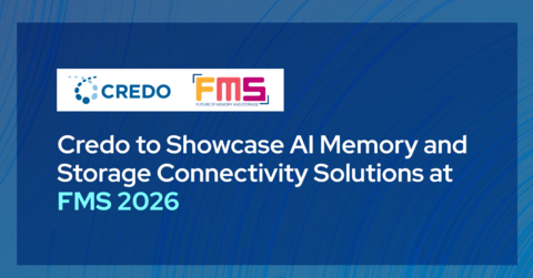 Credo will showcase its latest interconnect products for AI memory and storage applications at the FMS (Future of Memory and Storage) 2026 conference taking place August 4-6 at the Santa Clara Convention Center.