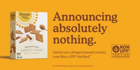 original Simple Mills offers same snacks, now Non-UPF Verified™