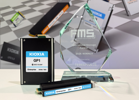 original The KIOXIA GP Series PCIe NVMe SSD has received the FMS: the Future of Memory and Storage ‘Best of Show’ award in the ‘Specialized Storage’ category. The Best of Show Awards recognize product and solution excellence, honoring companies and technologies shaping the future of the memory and storage industry.