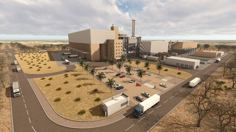 original Artist’s impression of the Casablanca integrated Waste-to-Energy facility, combining waste treatment, renewable energy generation, and landfill management infrastructure
